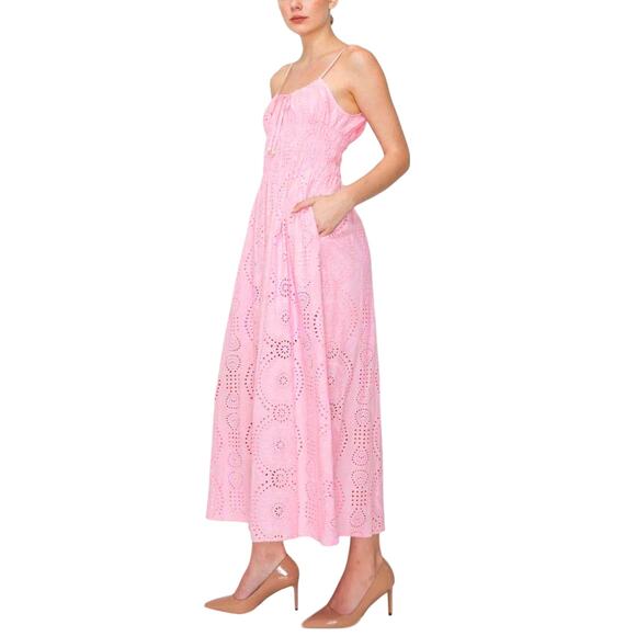 NWT MELLODAY Women's Sleeveless Lightweight Eyelet Maxi Dress - Picture 3 of 7